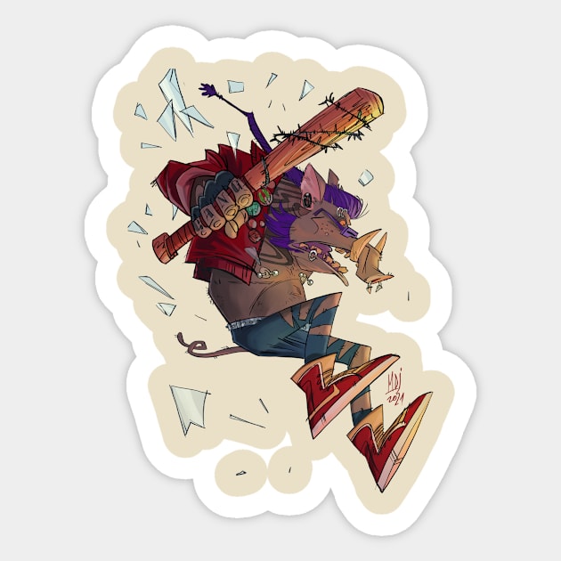 TMNT Bebop Sticker by markodjeska